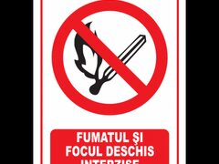 Fumatul si focul deschis interzise